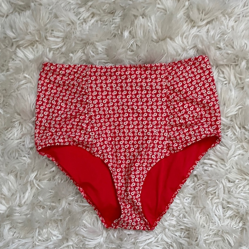 Floral High Waist Bikini Bottoms